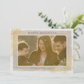 Rustikales Foto für Vintage Goldschmiedetts Feiertagskarte (Stehend Vorderseite)