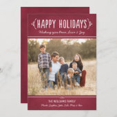 Rustikales Foto für Weintrauben Feiertagskarte (Vorne/Hinten)