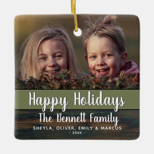 Rustikales Foto für Wohn-Urlaub Keramikornament (Vorderseite)