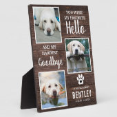 Rustikales Foto-Gedenkhund-Keepake | Pet Loss Fotoplatte (Seite)