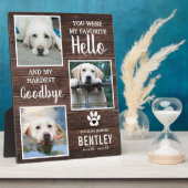 Rustikales Foto-Gedenkhund-Keepake | Pet Loss Fotoplatte (Seite)