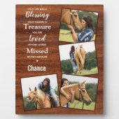 Rustikales Foto-Gedenkstätte für Holzpfähler Fotoplatte (Vorderseite)