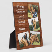 Rustikales Foto-Gedenkstätte für Holzpfähler Fotoplatte (Seite)