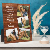 Rustikales Foto-Gedenkstätte für Holzpfähler Fotoplatte (Seite)