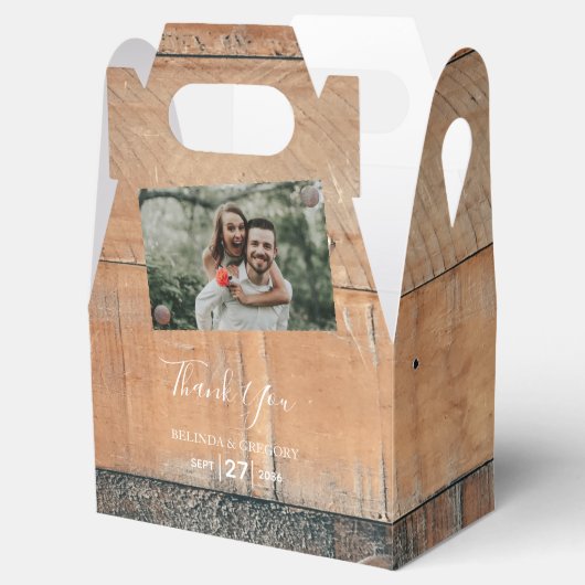 Rustikales Foto Geschenkschachtel (Geöffnet)