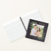 Rustikales Foto Greenery Gold Wedding GuestBook Notizblock (Innenseite)