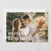 Rustikales Foto Herbst- und Winterhochzeit Einladung (Vorderseite)