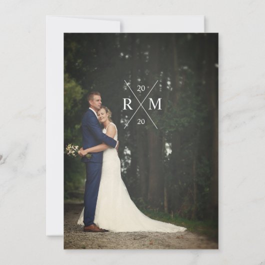 Rustikales Foto Hochzeit (Rückseite)