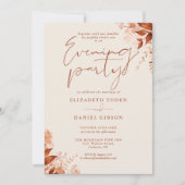 Rustikales Foto Hochzeit Abend Party Einladung (Vorderseite)