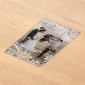 Rustikales Foto Hochzeit Acryleinladungen (Ablage )