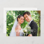 Rustikales Foto Hochzeit Danke Karte (Vorne/Hinten)