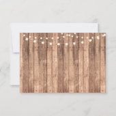 Rustikales Foto Hochzeit Danke Karte Burlap Wood (Rückseite)