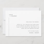 Rustikales Foto Hochzeit Dankeschön-Karte mit Anme Dankeskarte (Rückseite)