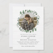 Rustikales Foto Hochzeit Einladung (Vorderseite)