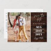 Rustikales FOTO Hochzeit im Haushalt speichern Dat Postkarte (Vorne/Hinten)