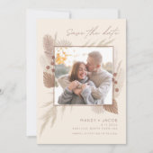 Rustikales Foto Hochzeit im Herbst Save The Date (Vorderseite)