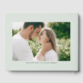 Rustikales Foto-Hochzeit im Wasserfarbenwald Gästebuch (Rückseite)