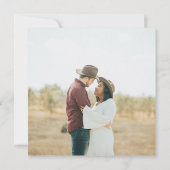 Rustikales Foto Hochzeit speichern Sie das Datum d Einladung (Rückseite)