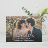 Rustikales Foto Hochzeit Speichern Sie die Datumsk Save The Date (Stehend Vorderseite)