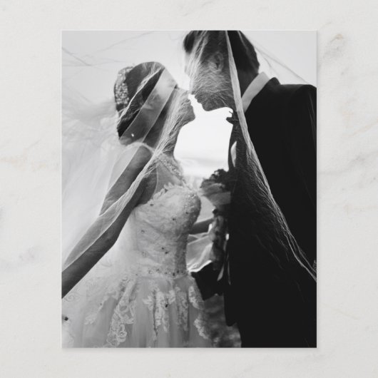 Rustikales FOTO Hochzeitsankündigung oder Einladun (Rückseite)