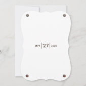 Rustikales Foto Hochzeitseinladungen Einladung (Rückseite)