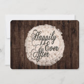 Rustikales Foto Hochzeitsfeier Einladung (Rückseite)