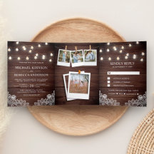 Rustikales Foto-Hochzeitsholz