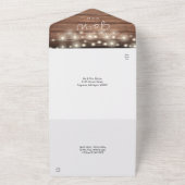 Rustikales Foto-Hochzeitslicht mit Holzstreichelle All In One Einladung (Außenbereich)