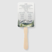 Rustikales Foto-Hochzeitsprogramm Fächer (Rückseite)