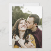 Rustikales Foto-Hochzeitssaal aus Holz Einladung (Rückseite)