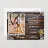 Rustikales FOTO Hochzeitssache HAUSHALT Das Datum  Postkarte (Vorne/Hinten)