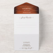 Rustikales Foto-Hochzeitsszenario All In One Einladung (Außenbereich)