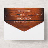 Rustikales Foto-Hochzeitsszenario All In One Einladung (Rückseite)