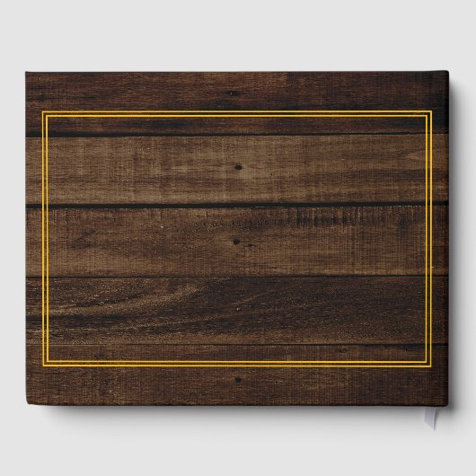 Rustikales Foto Holz aussehen Bereavement | Beerdi Gästebuch (Rückseite)