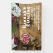 Rustikales Foto Holzpappe Charcuterie Catering Banner (Vertikal)