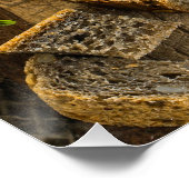 Rustikales Foto Holzpappe Charcuterie Catering Poster (Ecke)