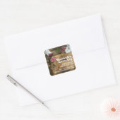 Rustikales Foto Holzpappe Charcuterie Catering Quadratischer Aufkleber (Umschlag)