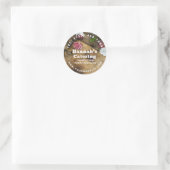 Rustikales Foto Holzpappe Charcuterie Catering Runder Aufkleber (Tasche)