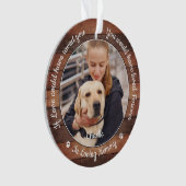 Rustikales Foto-Hund-2--Beileid Ornament (Vorderseite)