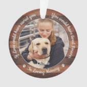 Rustikales Foto-Hund-2--Beileid Ornament (Vorderseite)