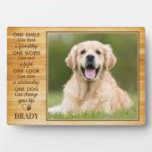 Rustikales Foto Hund Lover Zitat Keepake Fotoplatte (Vorderseite)