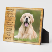 Rustikales Foto Hund Lover Zitat Keepake Fotoplatte (Seite)