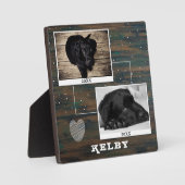 Rustikales Foto Hundeschlitten Fotoplatte (Vorderseite)