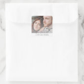 Rustikales Foto im Gebirge Save the Date Quadratischer Aufkleber (Tasche)