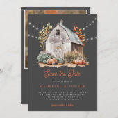 Rustikales Foto in Aquarelltönen Save the Date (Vorne/Hinten)