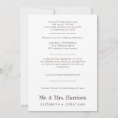 Rustikales Foto Just Married Boho Empfang Einladung (Rückseite)