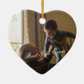 Rustikales Foto Meilenstein New Opa 1. Weihnachten Keramik Ornament (Vorne)