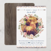 Rustikales Foto mit floralen Wasserfarben Speicher Save The Date (Vorne/Hinten)