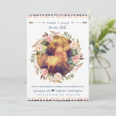 Rustikales Foto mit floralen Wasserfarben Speicher Save The Date (Stehend Vorderseite)