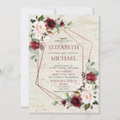 Rustikales Foto mit geometrischer Geometrie aus Ku Einladung (Vorderseite)